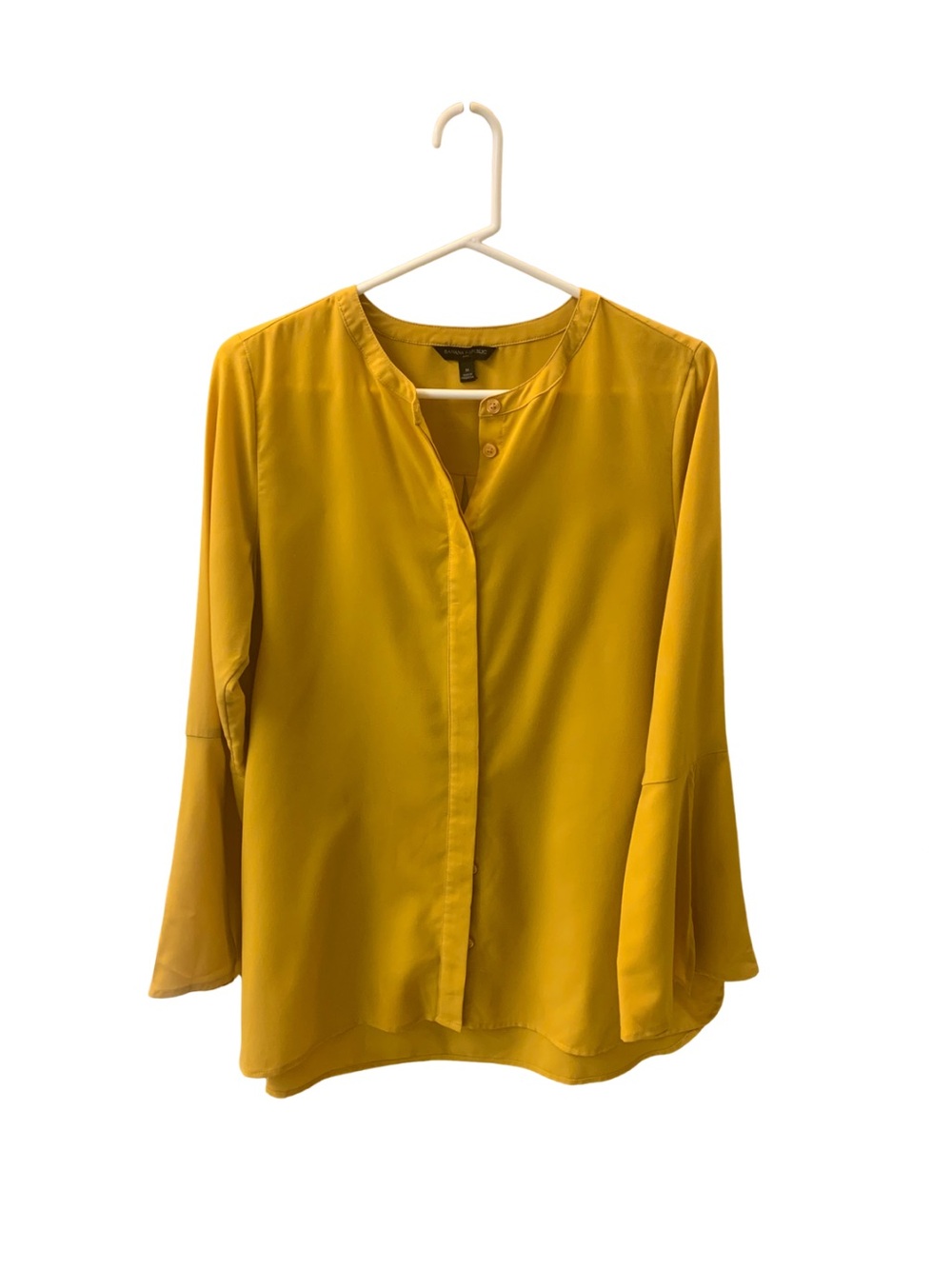 Banana Republic Mustard Yellow Kimono Blouse Long Sleeves Business Boho Minimal